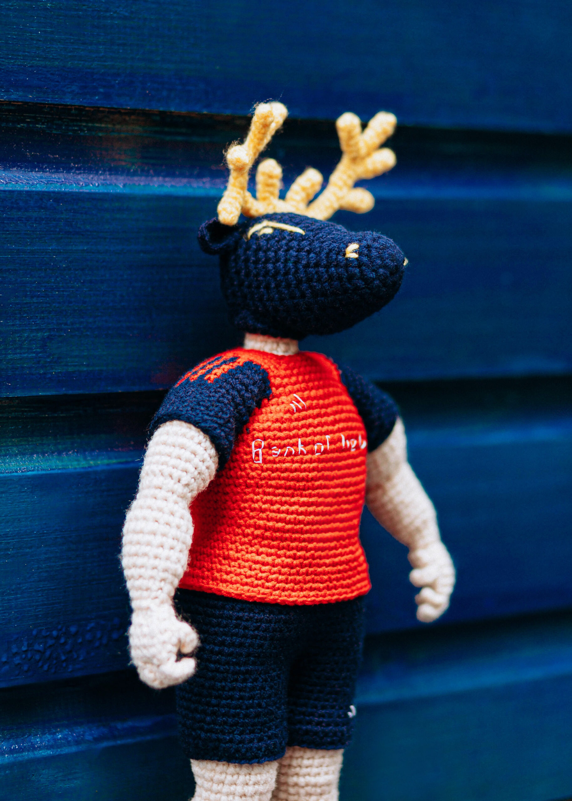 Munster Rugby Fan`s Knitted Deer Toy - Image 2