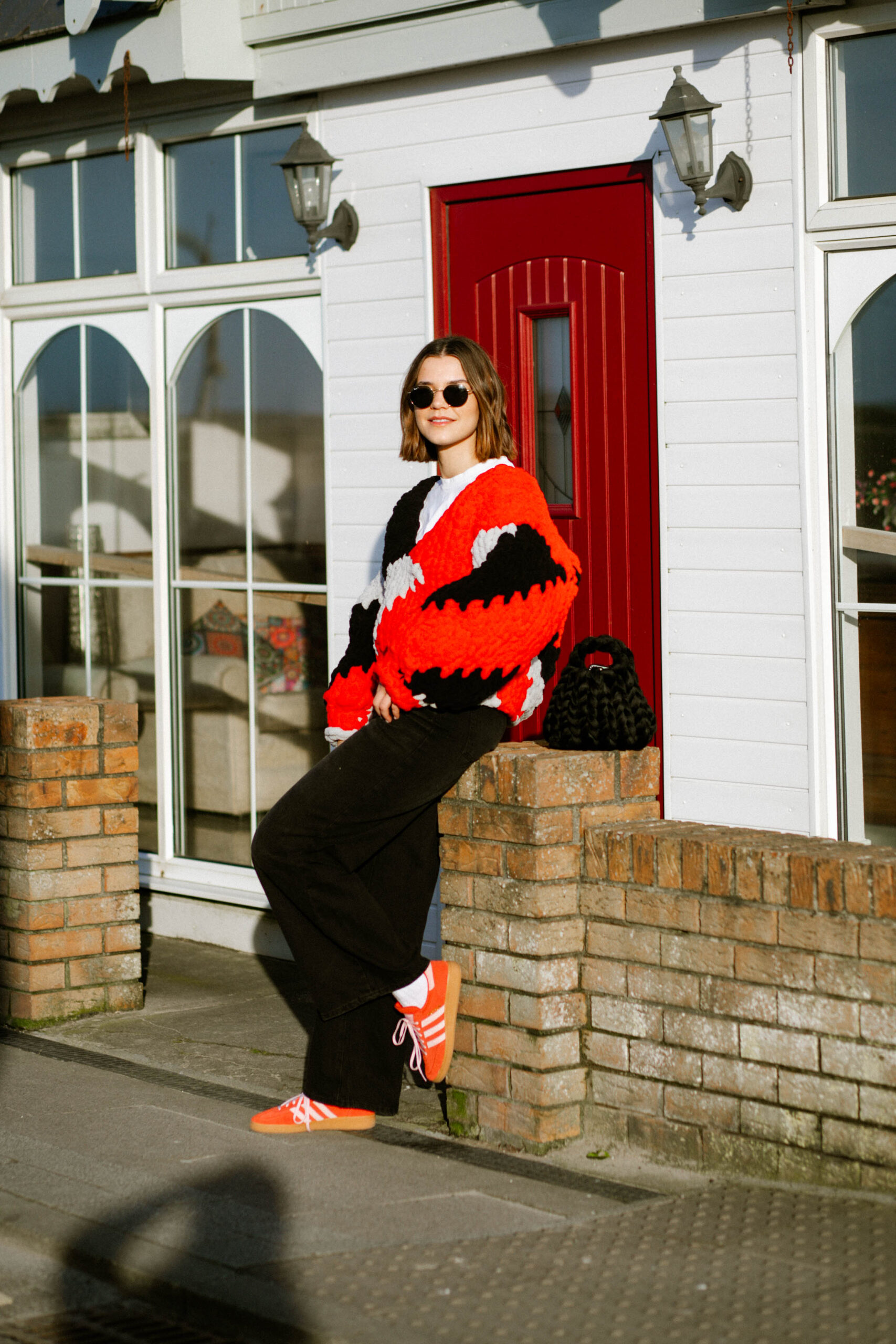 Chunky Knit Red Bag - Image 7