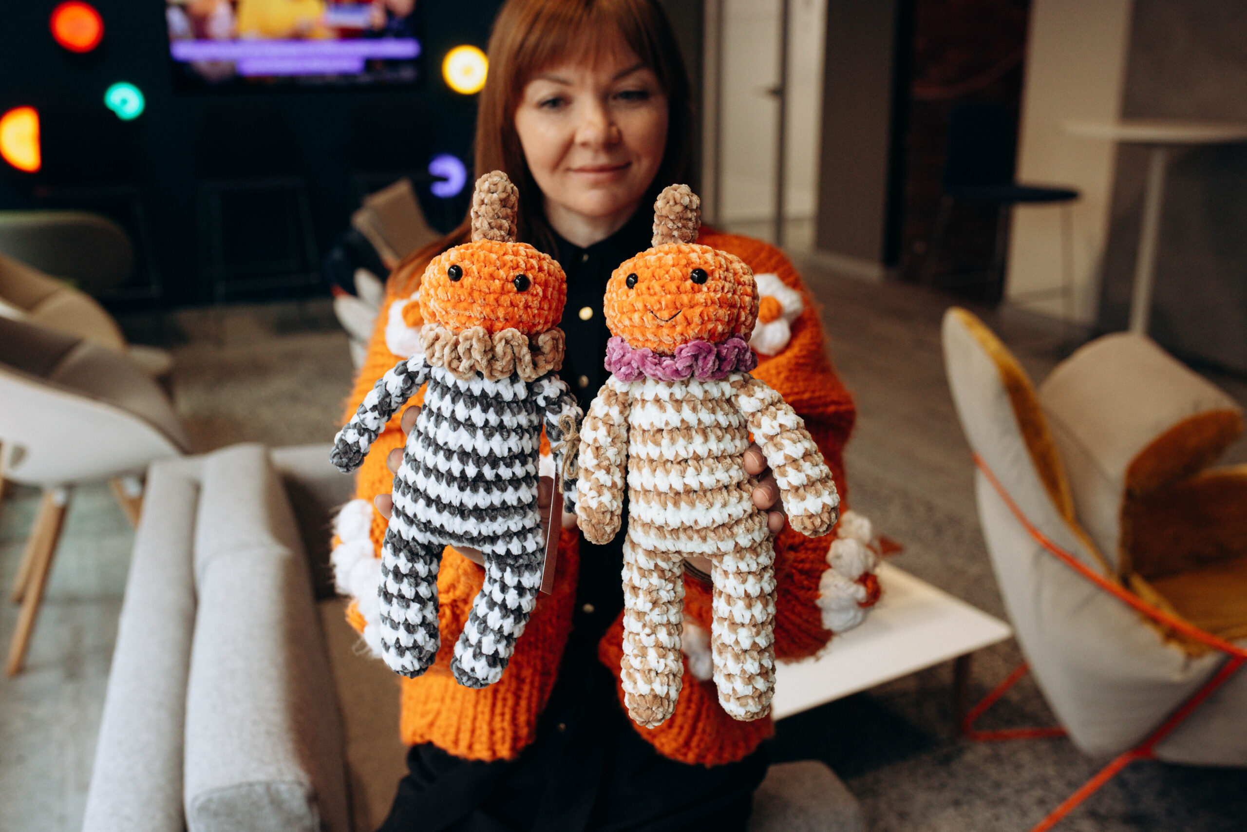 Adorable Hand-Crocheted Mr.Pumpkin - Image 3